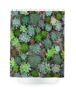 Botanical Shower Curtain, AI Art Print, Modern Bathroom in style