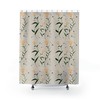Botanical Shower Curtain - Housewarming Gift For Bathroom Refresh With Spun Fabric