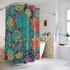 Botanical Shower Curtain, Modern Bathroom Decor, Abstract Art, Stunning Succulent Pattern