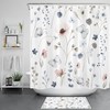 Botanical Shower Curtain With Butterflies And Colorful Flowers, Ideal For Bathroom Decor