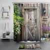 Botanical Sketch Shower Curtain With Hand-Drawn Flora