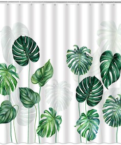 Botanical Summer Hawaii Nature Landscape Tropical Palm Leaves Shower Curtain