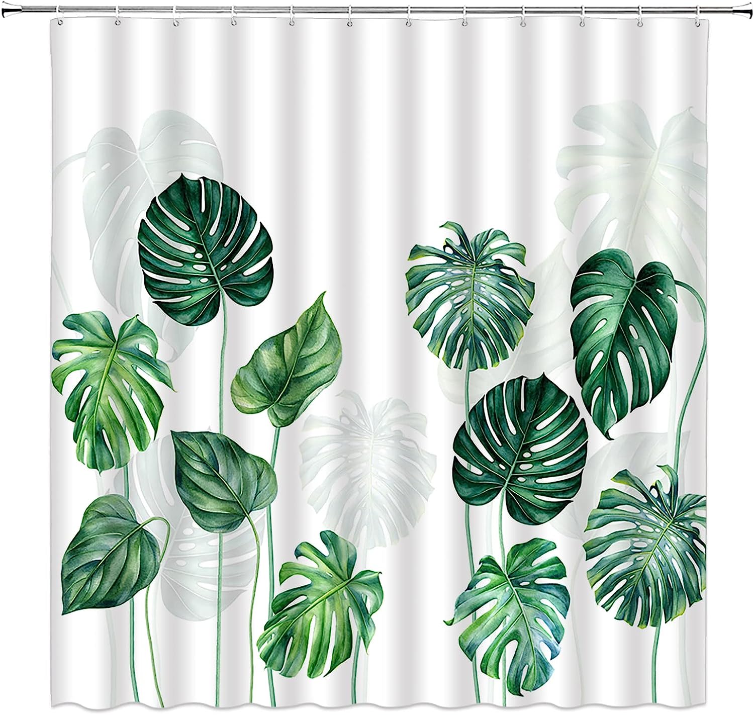 Botanical Summer Hawaii Nature Landscape Tropical Palm Leaves Shower Curtain