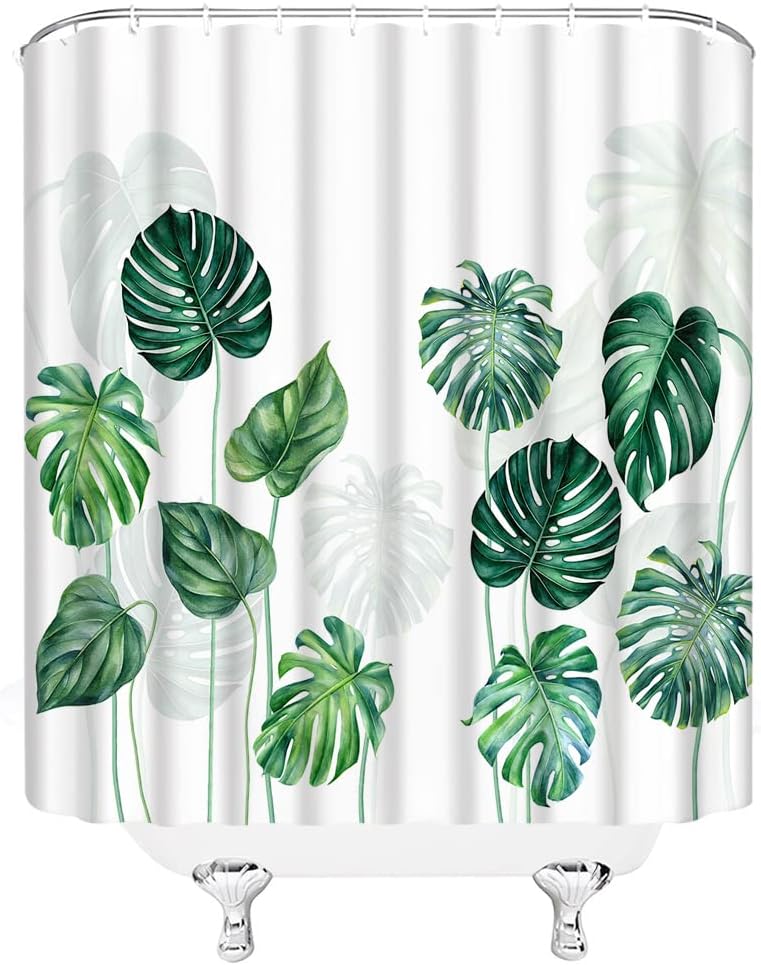 Botanical Summer Hawaii Nature Landscape Tropical Palm Leaves Shower Curtain