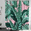 Botanical Tropical Rainforest Palm Monstera Plant Fabric Shower Curtain, Great Addition To Your Bathroom Decor