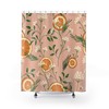 Botanical Watercolor Design Floral Pattern Fabric Shower Curtain