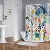 Botanical Watercolor Print Garden Flowers Ii Shower Curtain - Refreshing Bathroom Decor