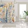 Botanical Watercolor Print Shower Curtain - Autumn Garden Floral Shower Curtain