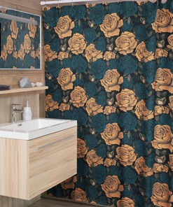 Boutique Rose Shower Curtain With A Classic Vintage Style