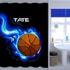 Boys Basketball Monogrammed and Personalized Shower Curtain for Sports Lover