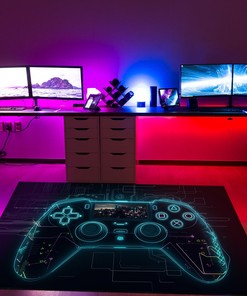 Boys Gaming Room Decor - Unique Personalized Game Room Controller Rug for Teens - Add Some Fun to Your Room