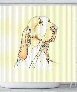 Bracco Italiano Dog Print Customized Shower Curtain