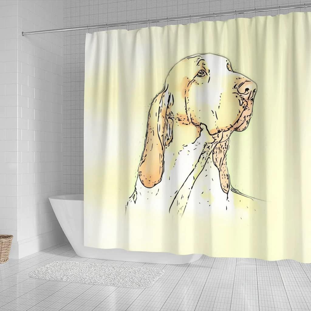 Bracco Italiano Dog Print Customized Shower Curtain - Image 2