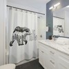 Brave Polar Bear Shower Curtain, Alaska Nature Experience Outdoors Bath Decor