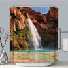 Breathtaking Havasu Falls Nature Shower Curtain With Grand Canyon Print For Adventure-Inspired Bathroom Decor