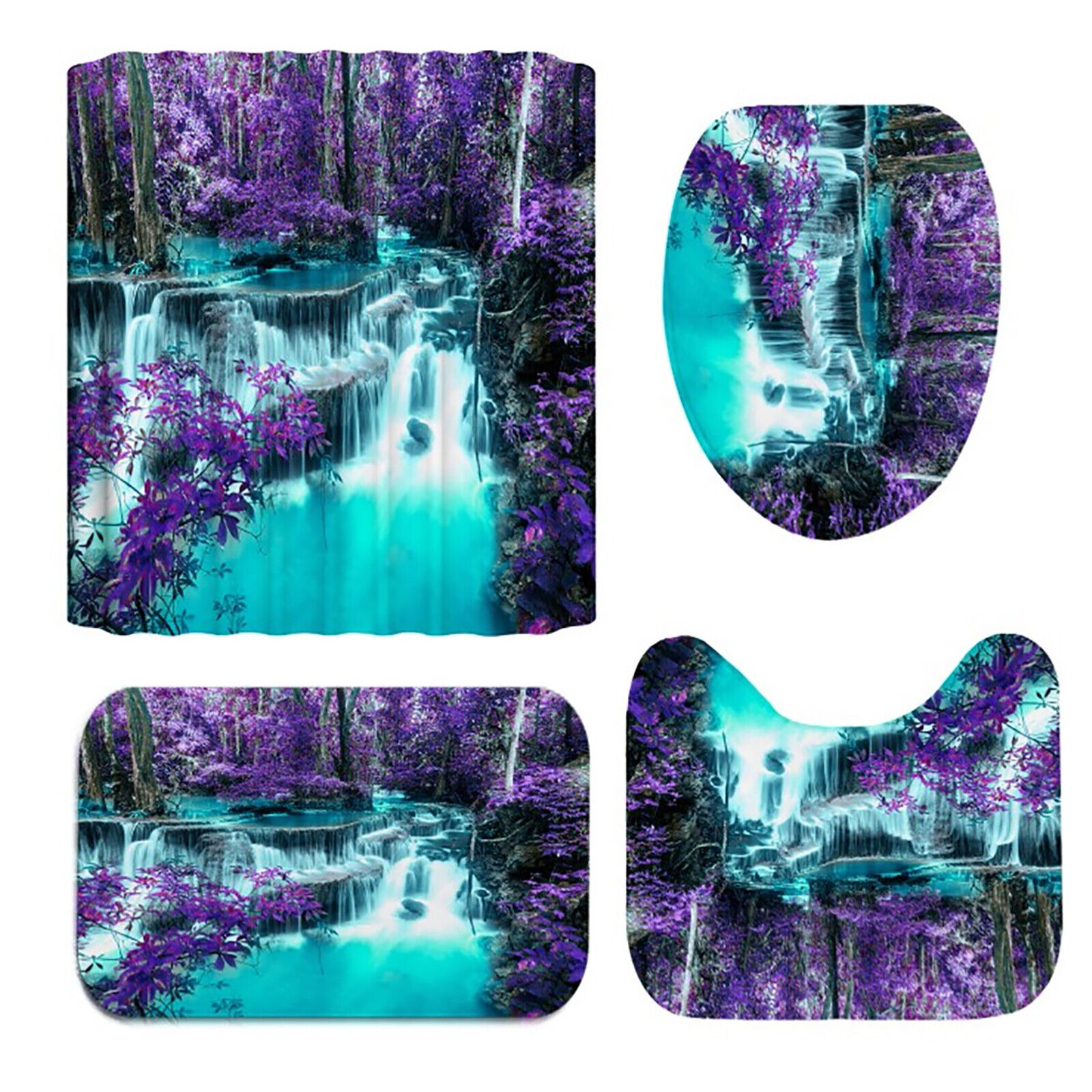 Breathtaking Waterfalls Scenery Shower Curtain For A Serene Bathroom - Image 2