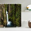 Breezy Waterfall Shower Curtain for a Relaxing Bathroom Decor with Fabric Material