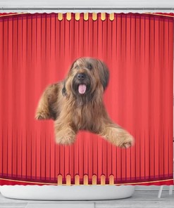Briard Dog Print Unique Customized Shower Curtain