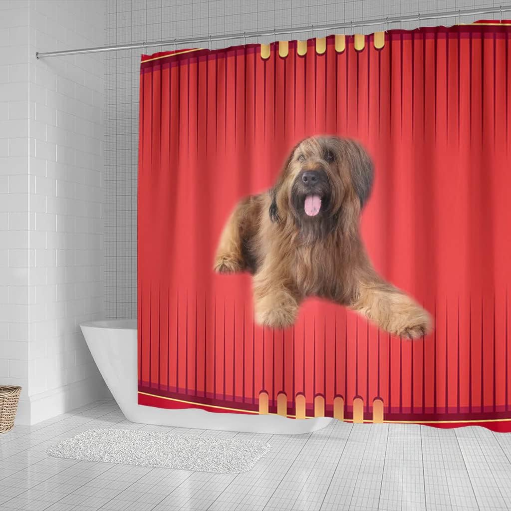 Briard Dog Print Unique Customized Shower Curtain - Image 2