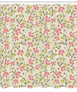 Bridal Flower Patterns Print Floral Shower Curtain, Add Romance To Your Bathroom