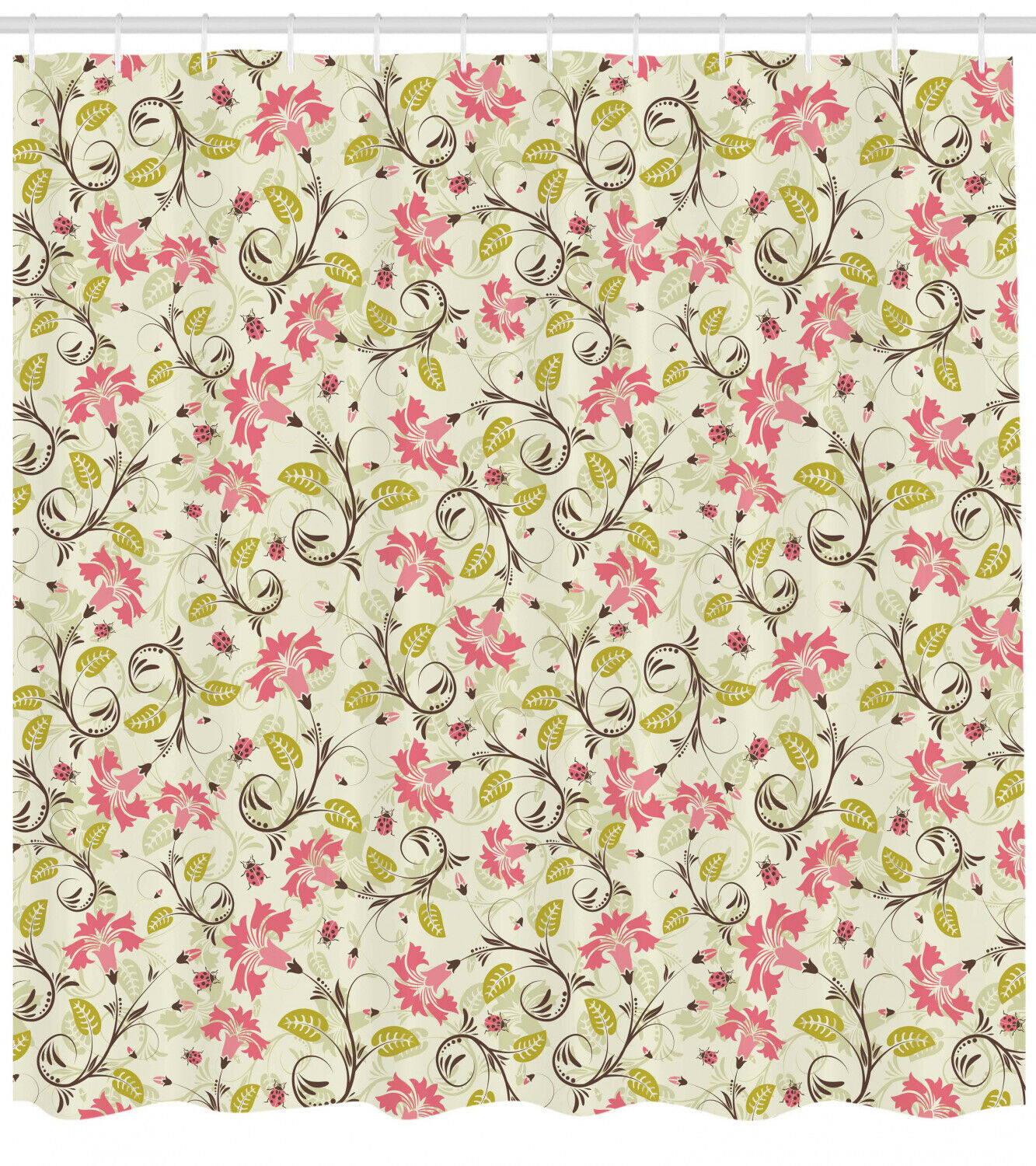 Bridal Flower Patterns Print Floral Shower Curtain, Add Romance To Your Bathroom