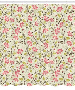 Bridal Flower Patterns Print Floral Shower Curtain, Add Romance To Your Bathroom