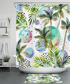 Bright And Bold Tropical Curtain