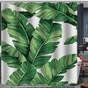 Bright And Vibrant Polyester Banana Leaf Shower Curtain, Perfect For Your Bathroom Decor