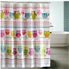Bright Animal Retro Hook Owl Kids Waterproof Bath Shower Curtain DIY for Bathroom Decor