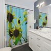 Bright Flowers Fabric Shower Curtain For Your Bathroom Decor