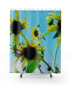 Bright Flowers Fabric Shower Curtain For Your Bathroom Decor