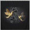 Bright Hummingbird Hotel Bathroom Waterproof Bath Curtain