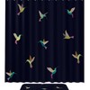 Bright Hummingbird Waterproof Fabric Shower Curtain