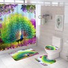 Bright Peacock Feather Print Shower Curtain - Unique Design