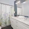 Bright Summer Flowers Shower Curtain for Floral Bathroom Decor