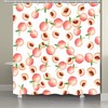 Bright Watercolor Peach Fresh Fruit Shower Curtain