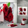 Bright and Bold Red Rose Flower Shower Curtain for a Dramatic Touch