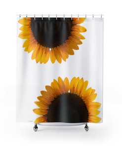 Bright and Bold Sunflowers Shower Curtain for Bathroom Decor by MobiusMoon