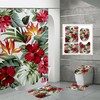 Bright and Bold Tropical Garden Shower Curtain for a Vibrant Bathroom