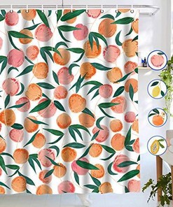 Bright and Colorful Allover Fruits Shower Curtain