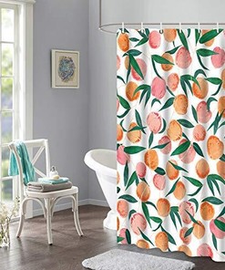 Bright and Colorful Allover Fruits Shower Curtain