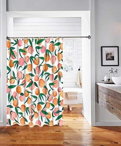 Bright and Colorful Allover Fruits Shower Curtain
