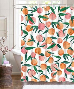 Bright and Colorful Allover Fruits Shower Curtain