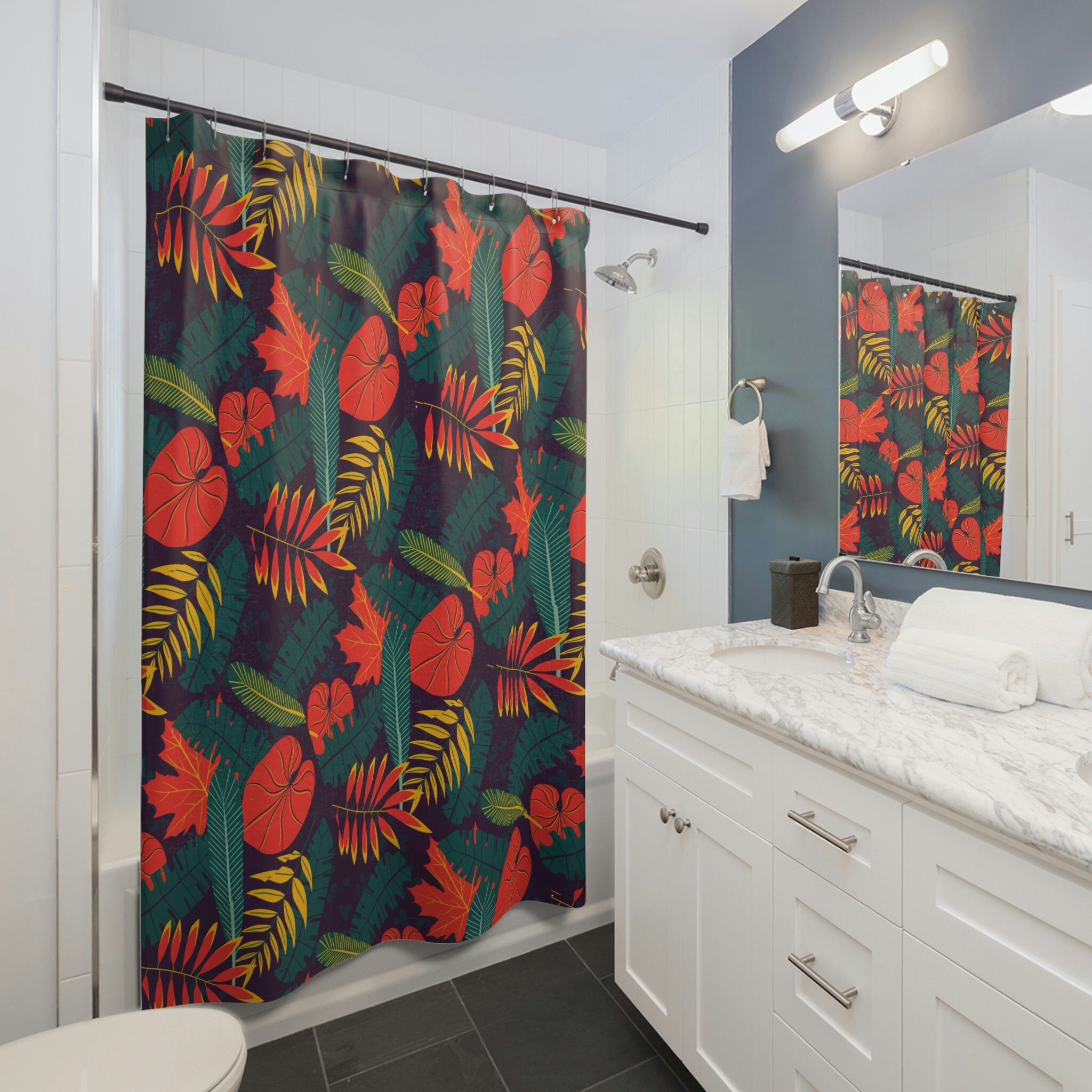 Bright and Colorful Tropical Brilliance Shower Curtain