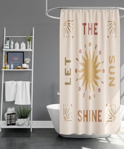 Brighten Your Day with Sunrise & Sunshine Quote Shower Curtain