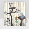 Bring A Mystique Aura To Your Bathroom With Alice In Wonderland And Blue Caterpillar Shower Curtain.
