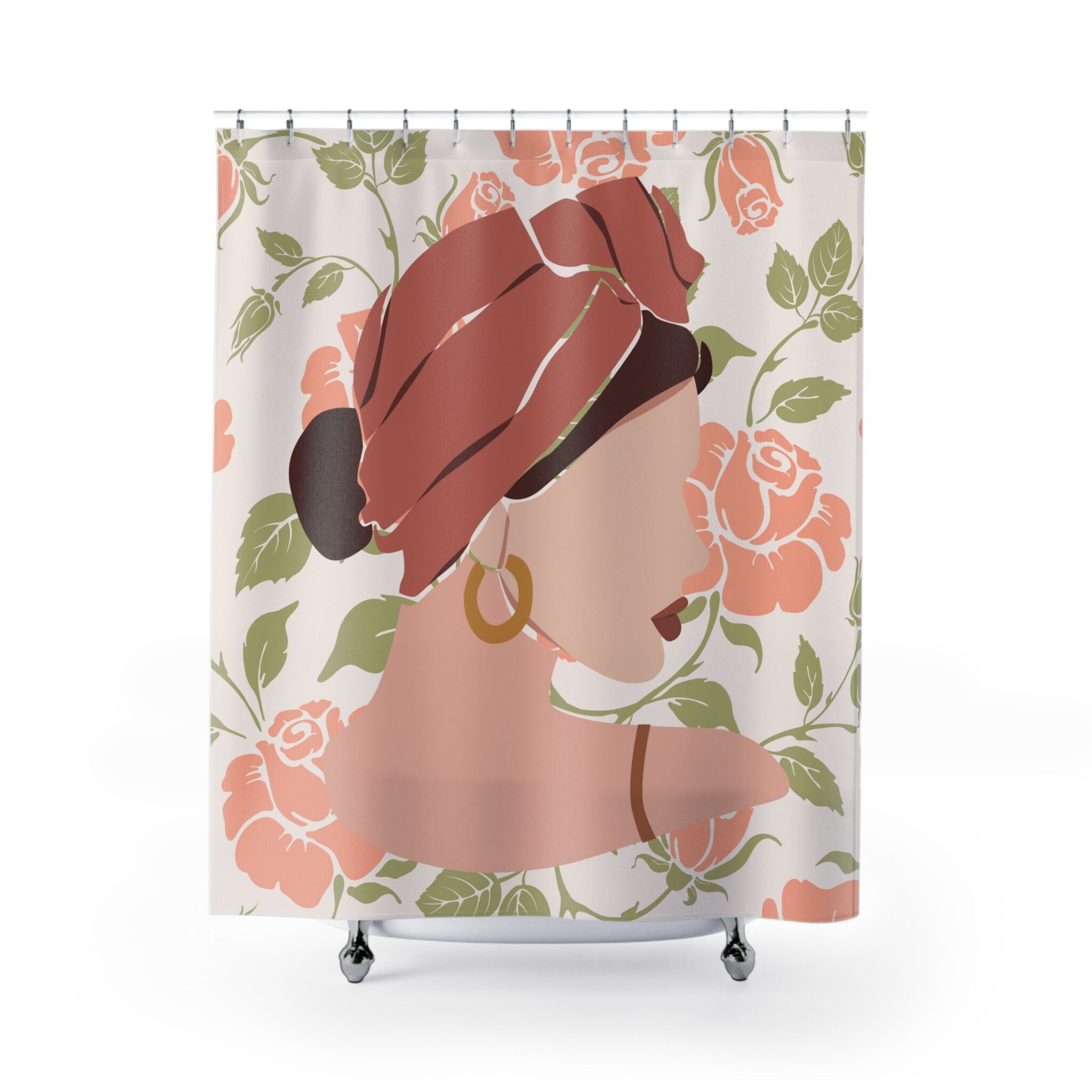 Bring Beauty To Your Bathroom With Floral Beauty Shower Curtain - Perfect For Any Color Scheme
