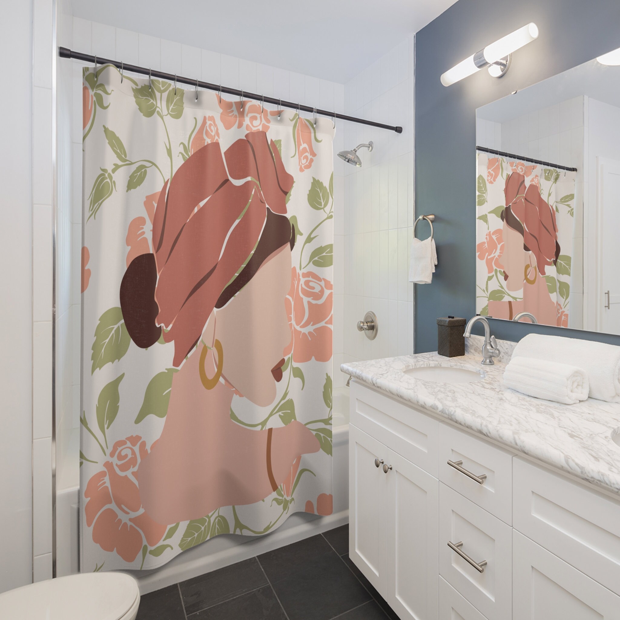 Bring Beauty To Your Bathroom With Floral Beauty Shower Curtain - Perfect For Any Color Scheme