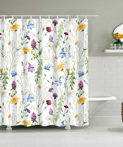 Bring Butterflies And Flowers To Your Bathroom With This Colorful Shower Curtain