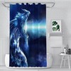 Bring Fantasy To Your Bathroom With This Washable Dragon Laser Shower Curtain, Soft Cloth Liner